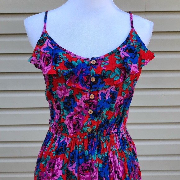 NWT Band of Gypsies Ruffle Top Floral Print Romper - Picture 5 of 8
